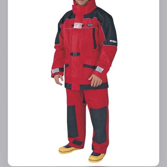 Workwear Red Wetskins Dockside Rainsuit 